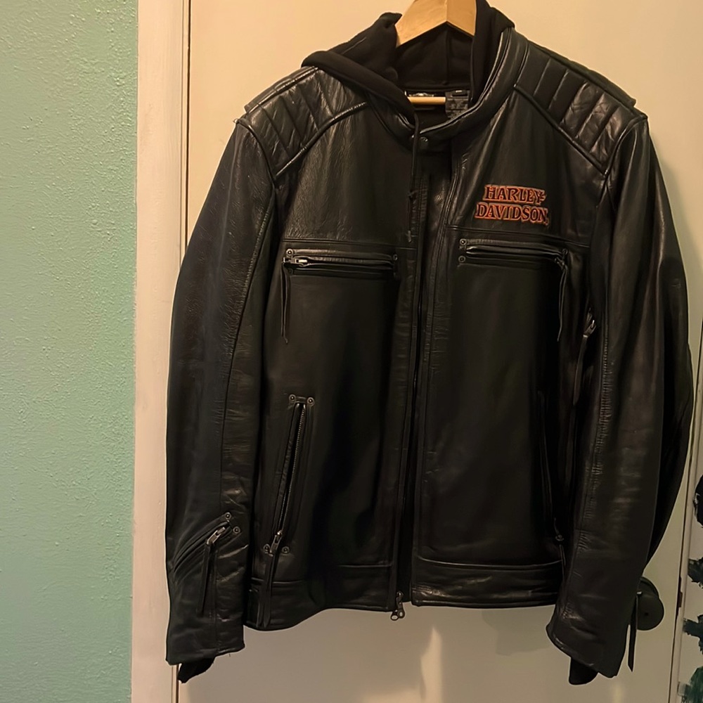 Harley Davidson motorcycle leather jacket